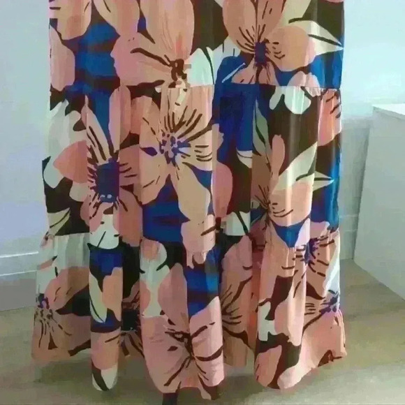 PRETTYGARDEN | Women's Multicolor Floral Tiered Flowy Maxi Dress - Picture 3 of 5